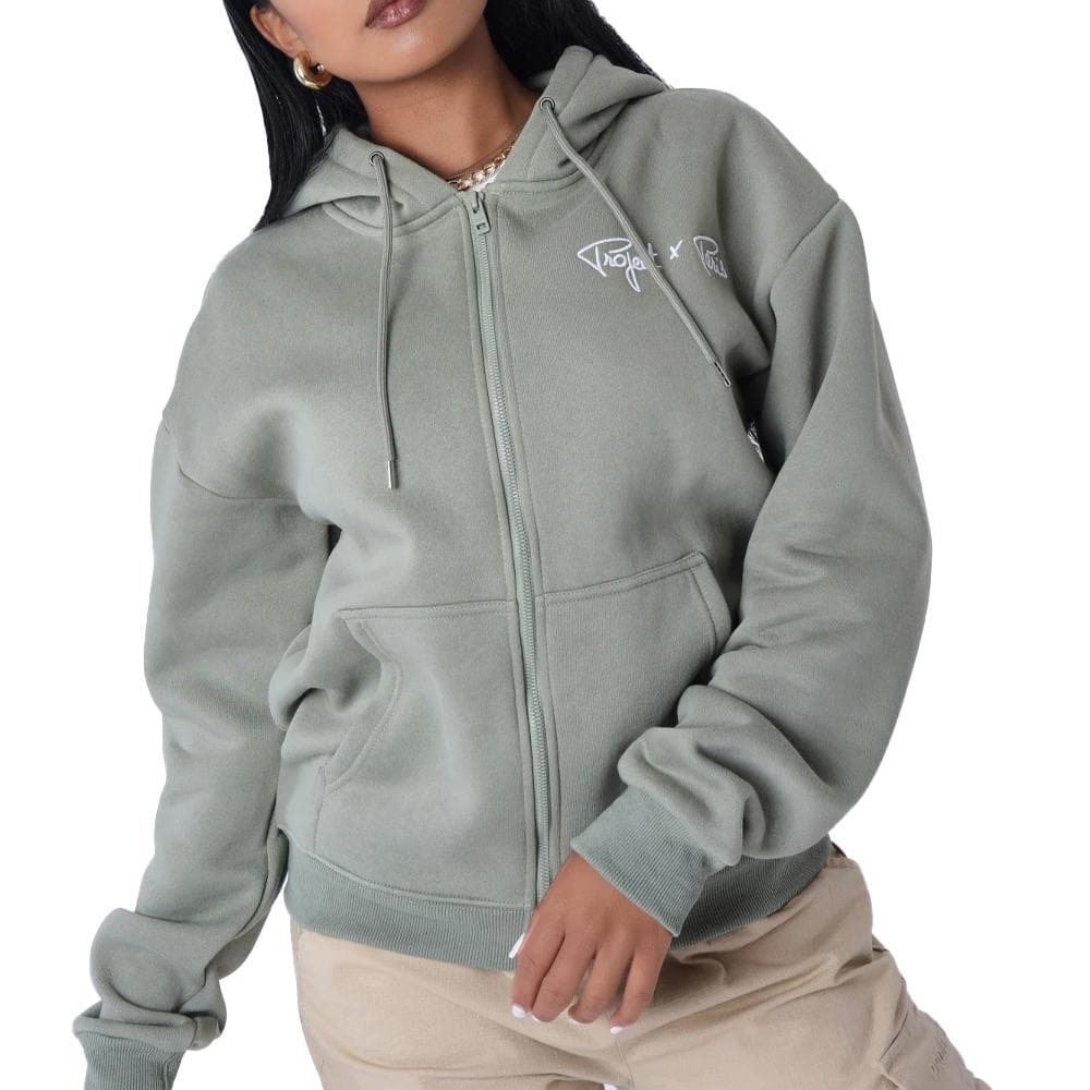 Sweat Zippé Vert Femme Project X Paris Signature 1