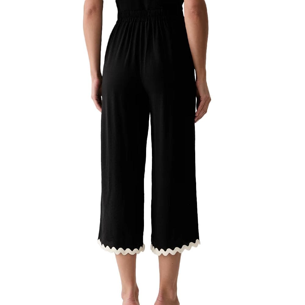 Pantalon large 7/8 noir femme Morgan Pantalon Fluide 2