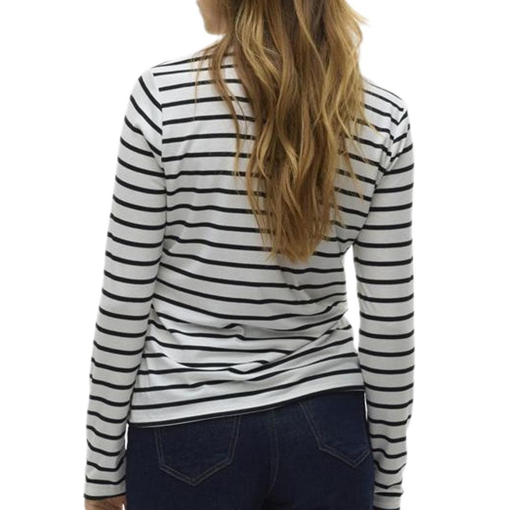 T-Shirt Blanc/Noir Femme Vero Moda Clara 2