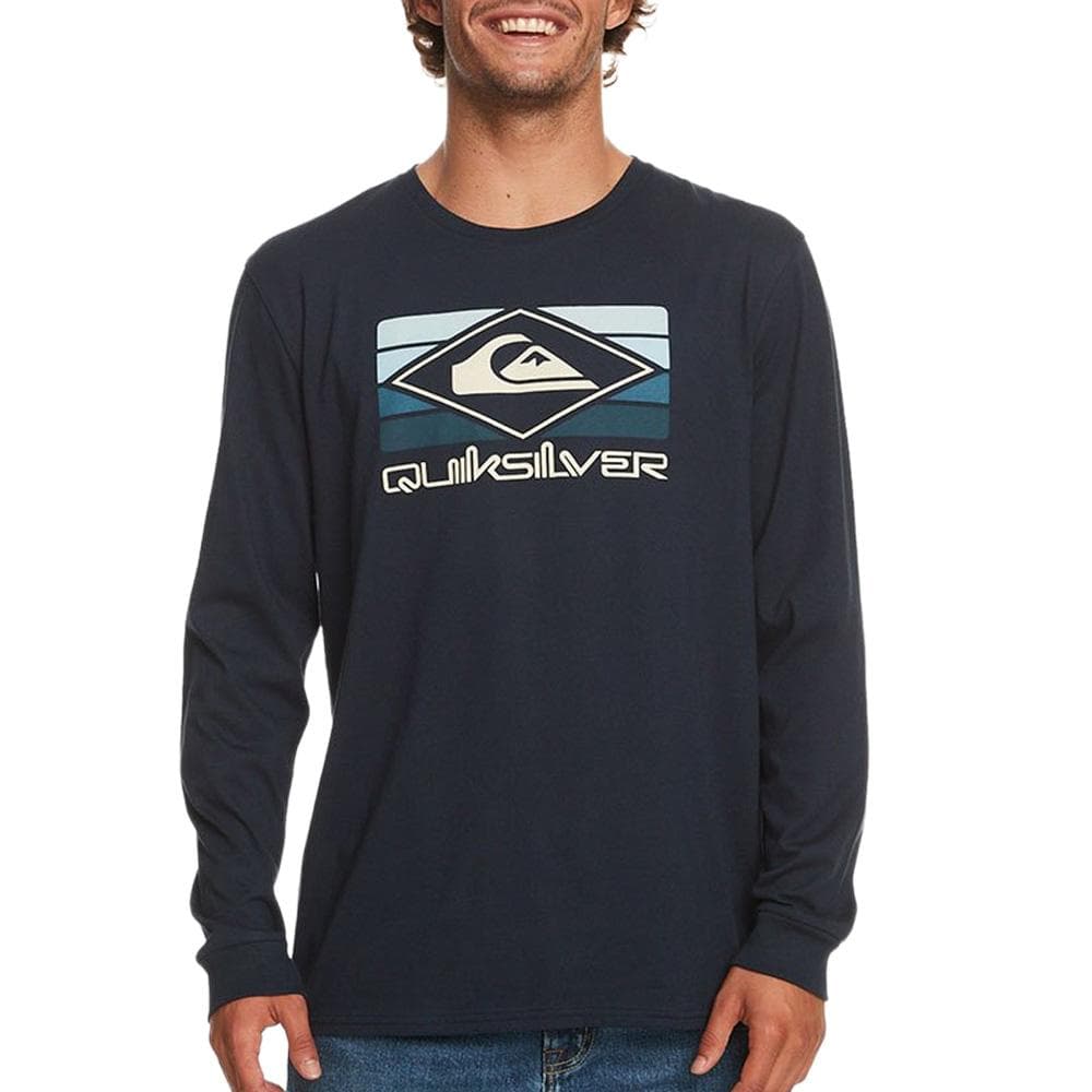 T-Shirt Manches longues Marine Homme Quiksilver Qsrainbowls 1