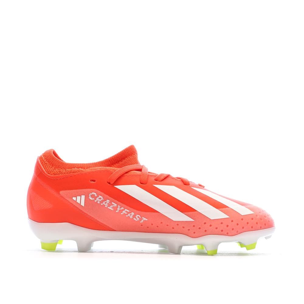 Chaussures de Football Blanches/Rouges Garçon Adidas Crazyfast League 2