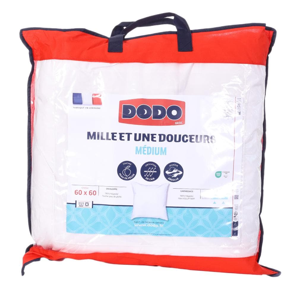 X1 Oreillers Blanc Dodo 1001 Douceurs 60x60 1