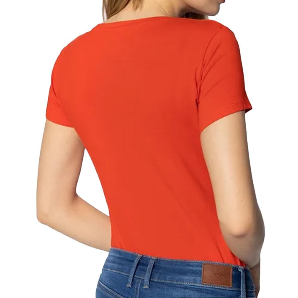 T-shirt Rouge Femme Guess Mini Triangle 2