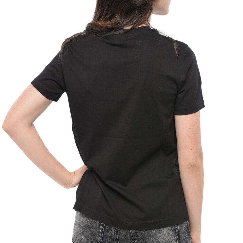 T-Shirt Noir Femme Diesel T-reg 53-d Maglietta 2