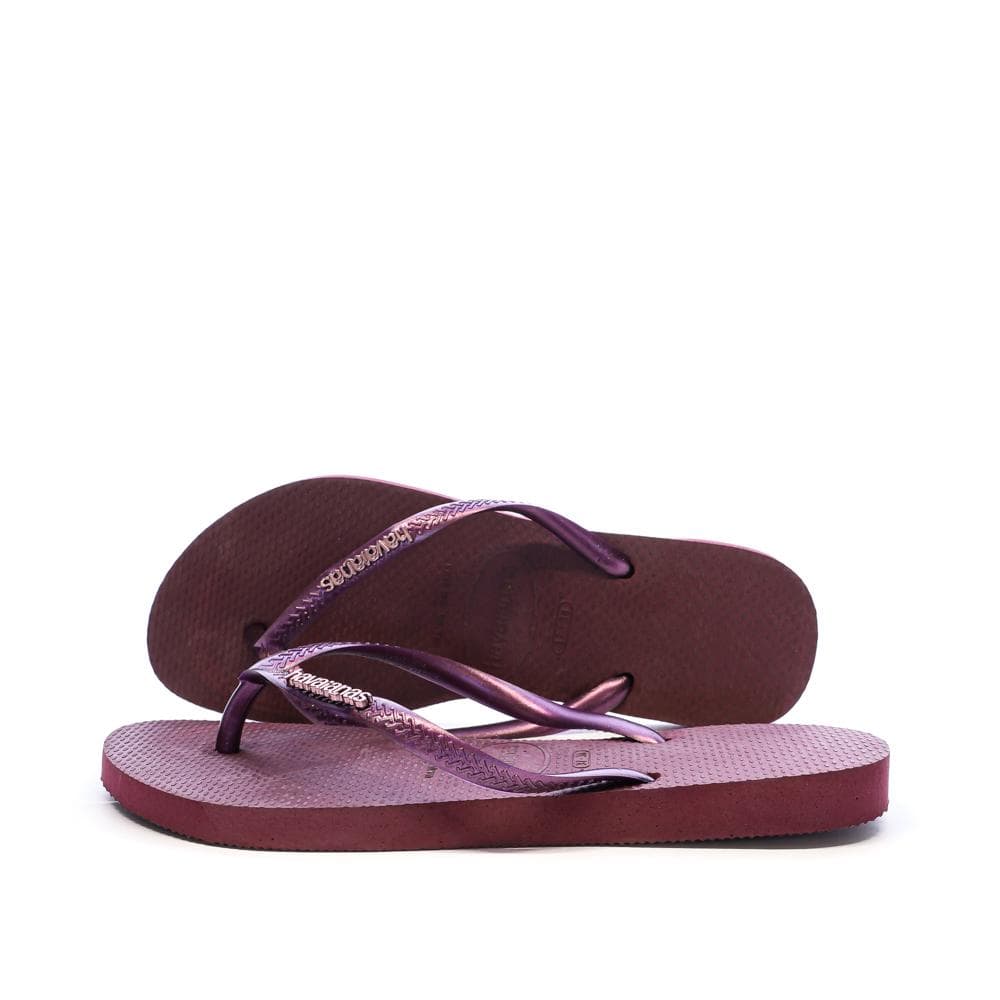 Tongs Violet Femme Havaianas Slim Logo Infradito 1