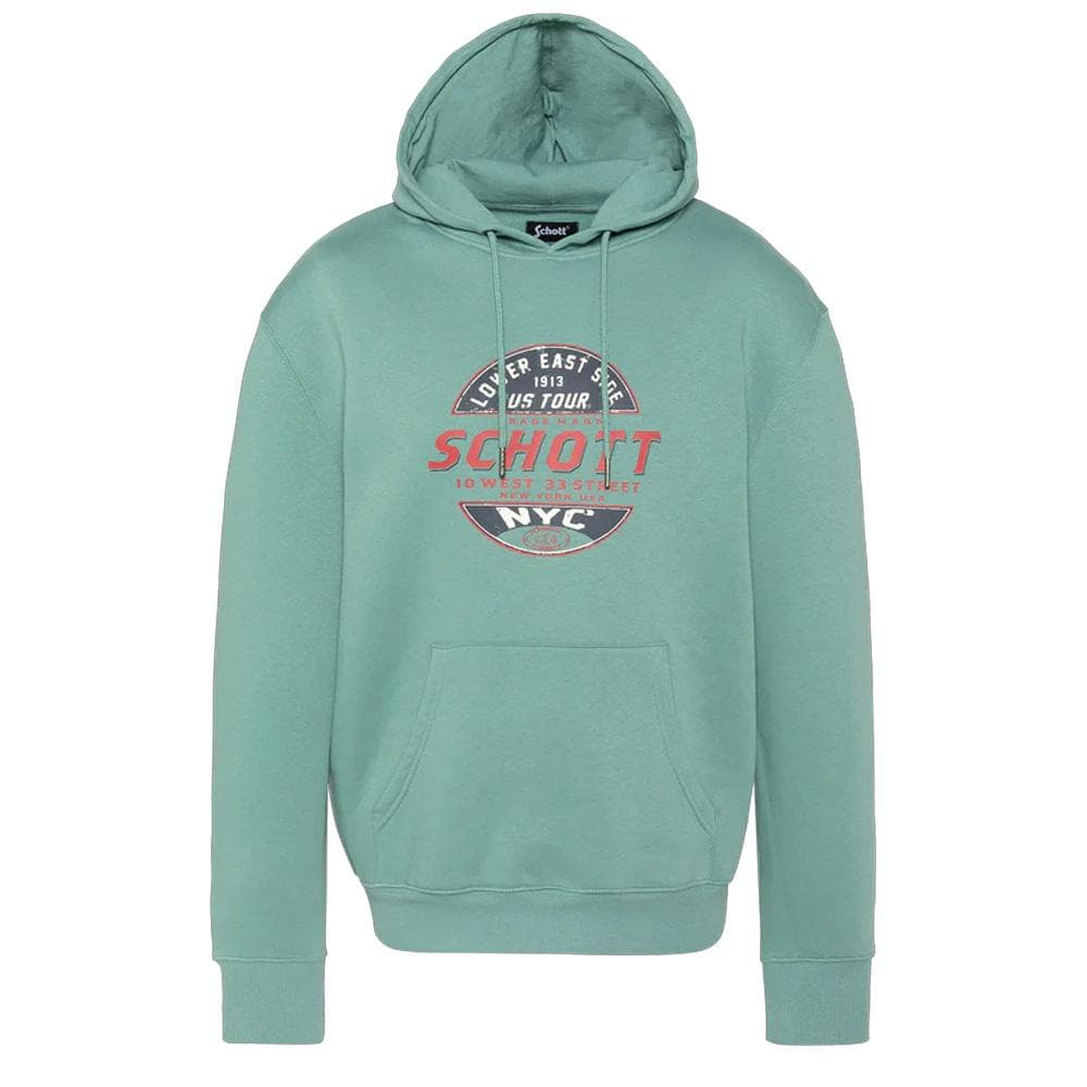 Sweat à Capuche Bleu Homme Schott SWHUSTOUR 1