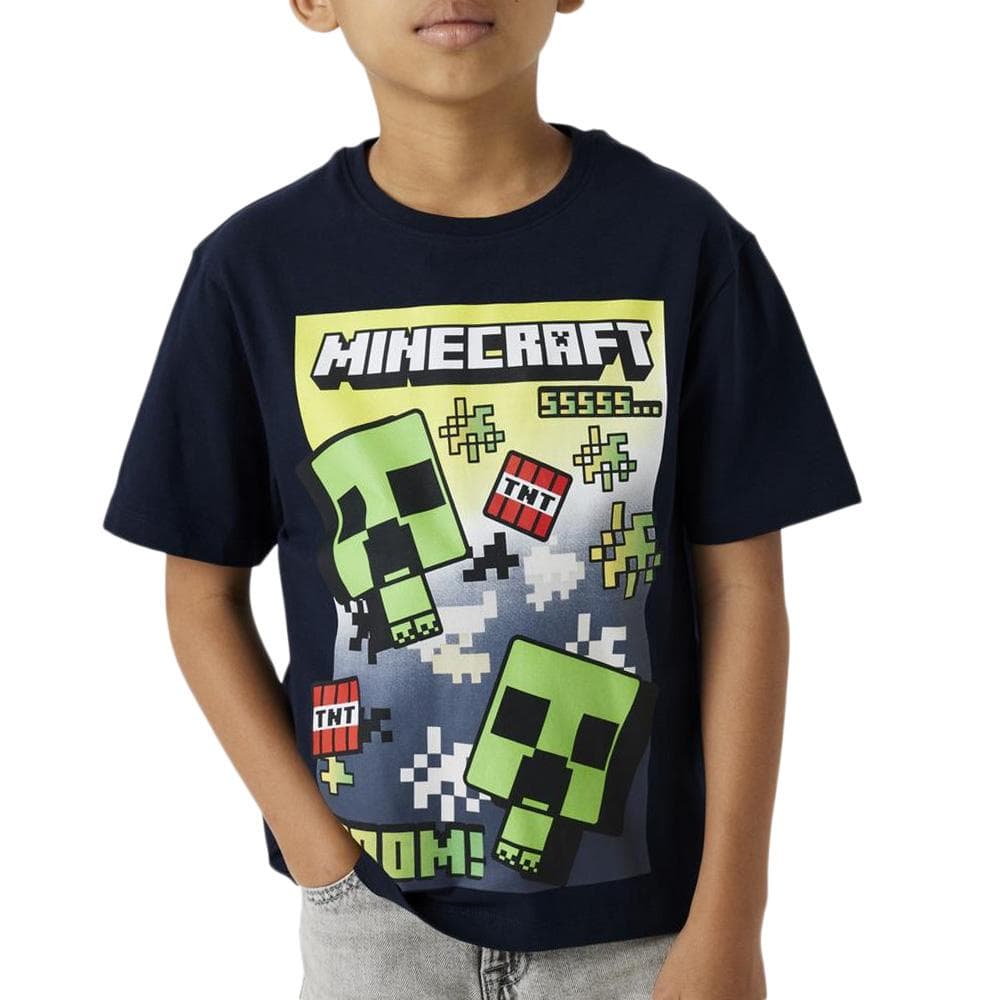T-shirt Marine Garçon Name it Minecraft 1