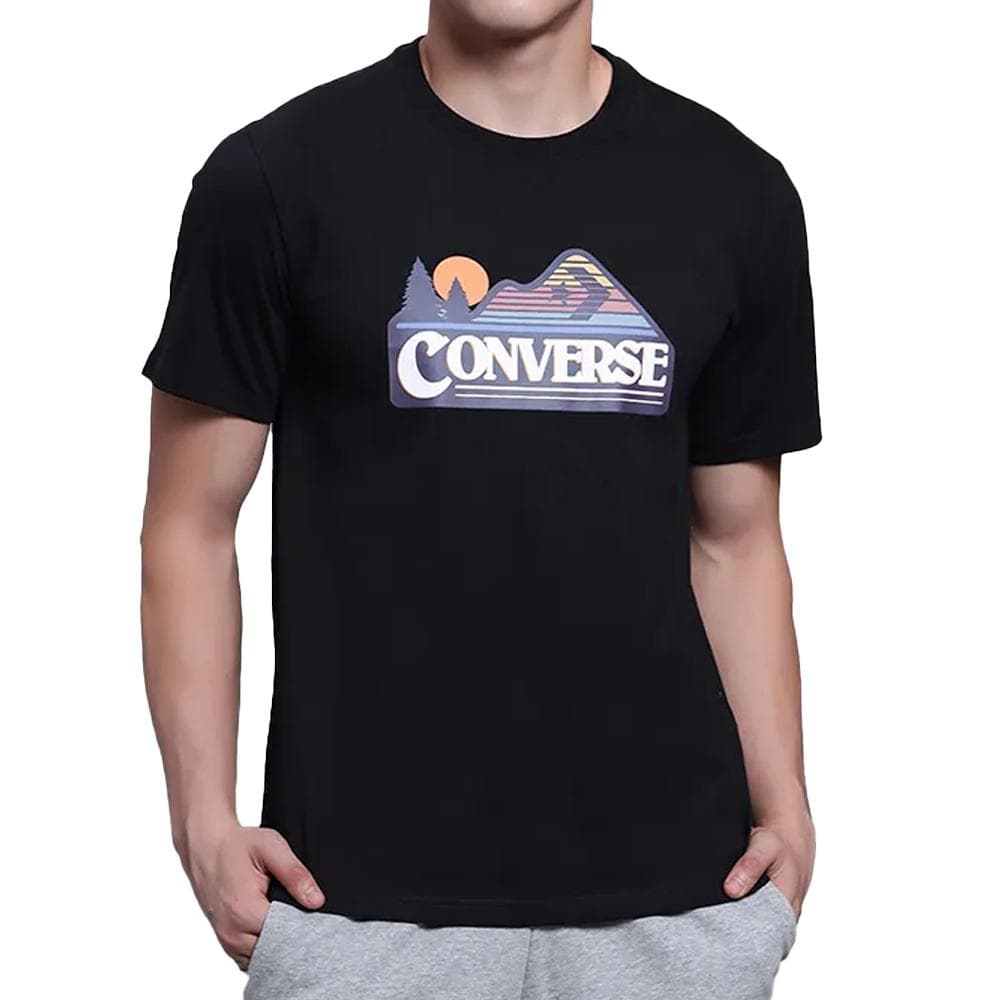 T-shirt Noir Homme Converse Elevated Graphic 1