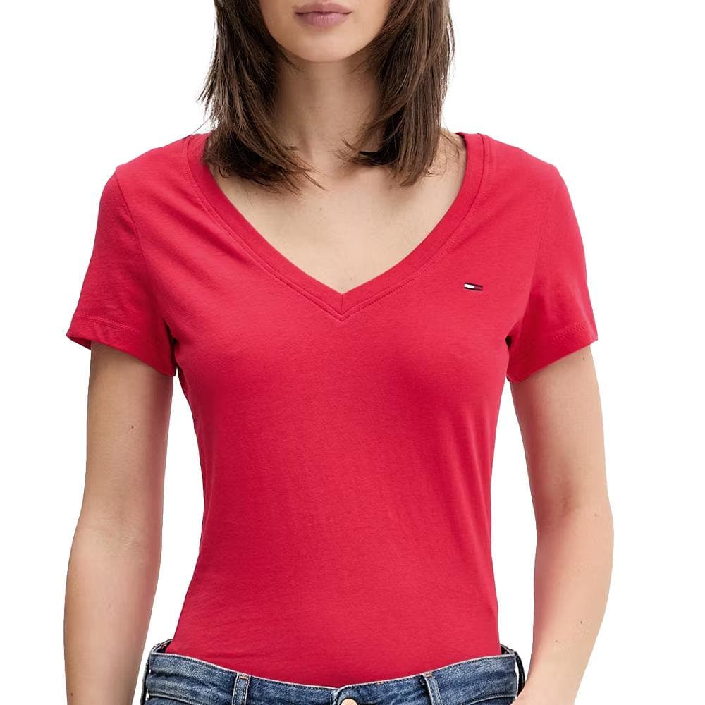 T-shirt Rouge Clair Femme Tommy Hilfiger Aruba 120 1