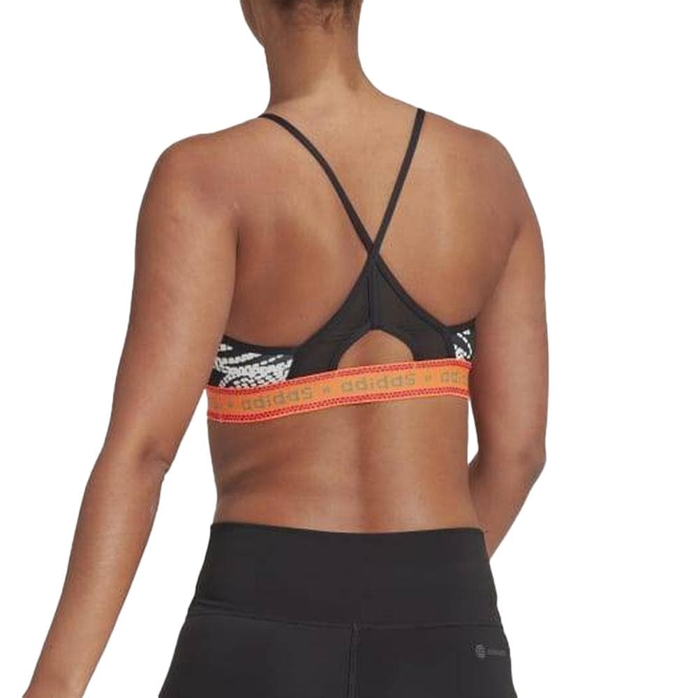 Brassière Noire/Grise à Motifs Femme Adidas Farm 2