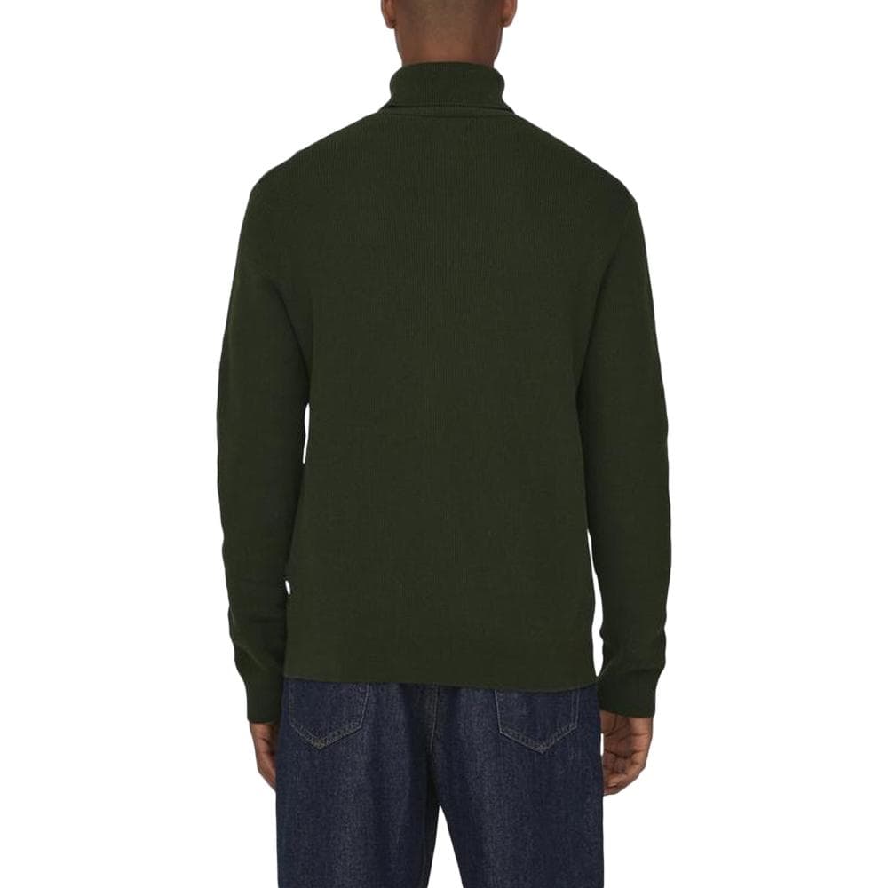 Pull Col Roulé Kaki Homme Only & Sons Phil Reg 12 2