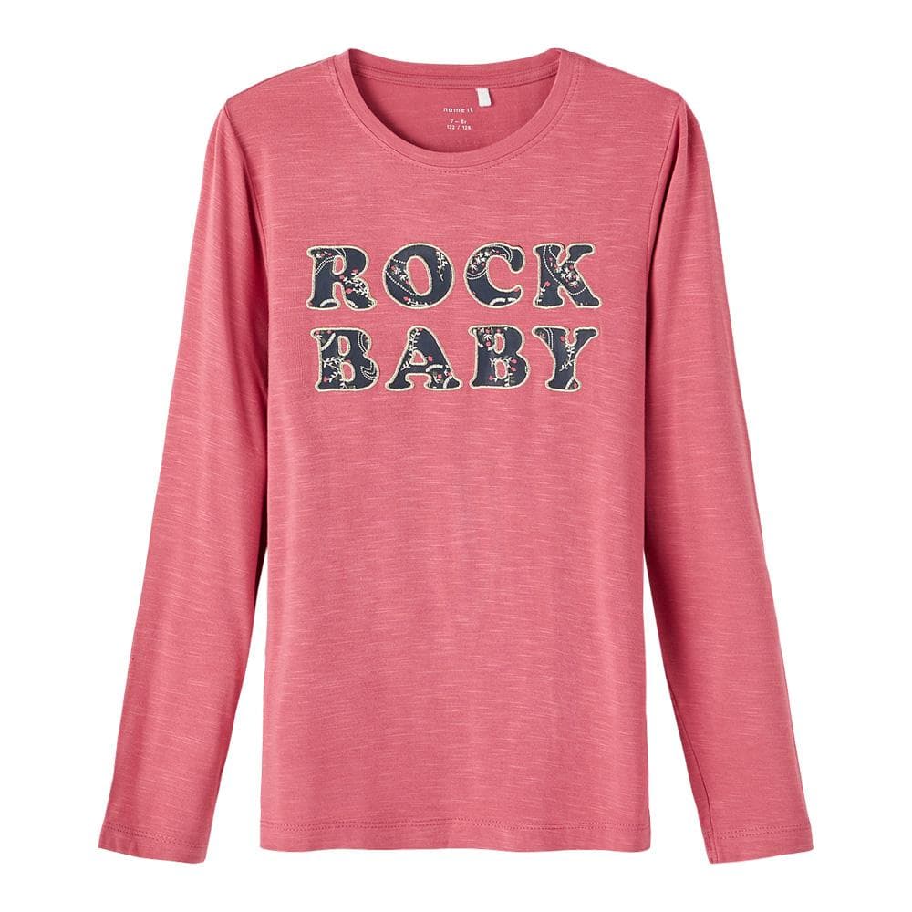 T-shirt Rose Fille Name it ROCK 1