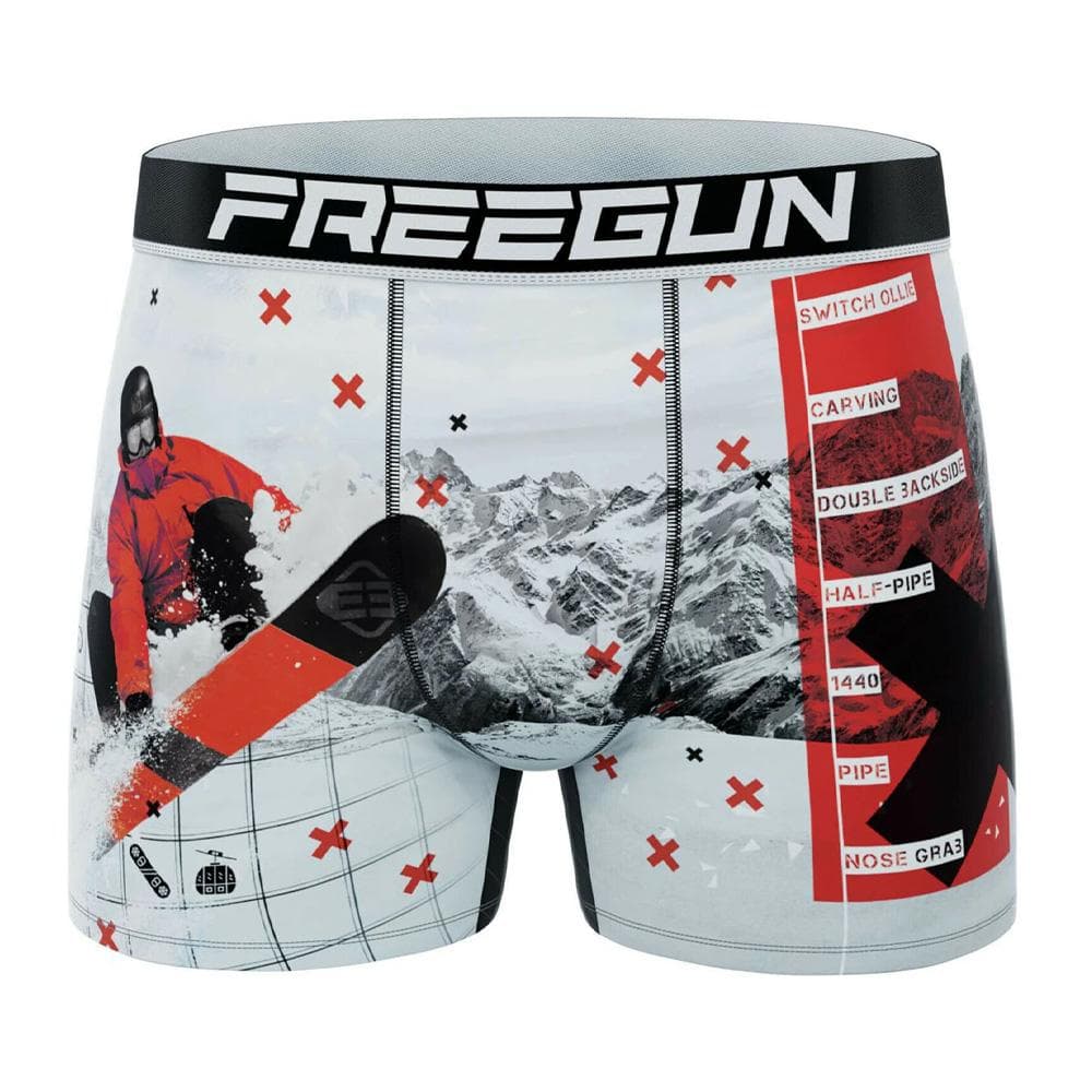 Boxer Gris/Rouge Garçon Freegun Montagne 1