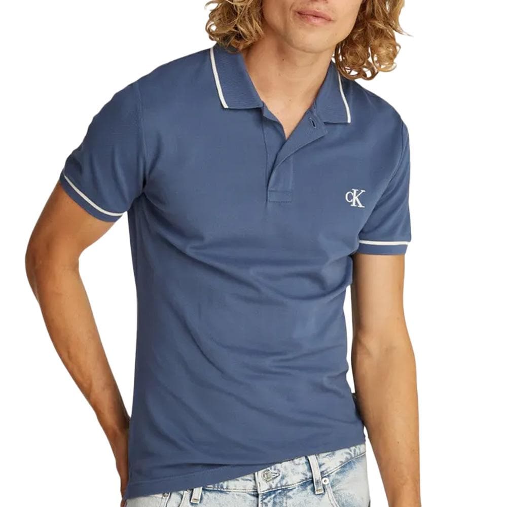 Polo Bleu Foncé Homme Calvin Klein Jeans J30J315 1
