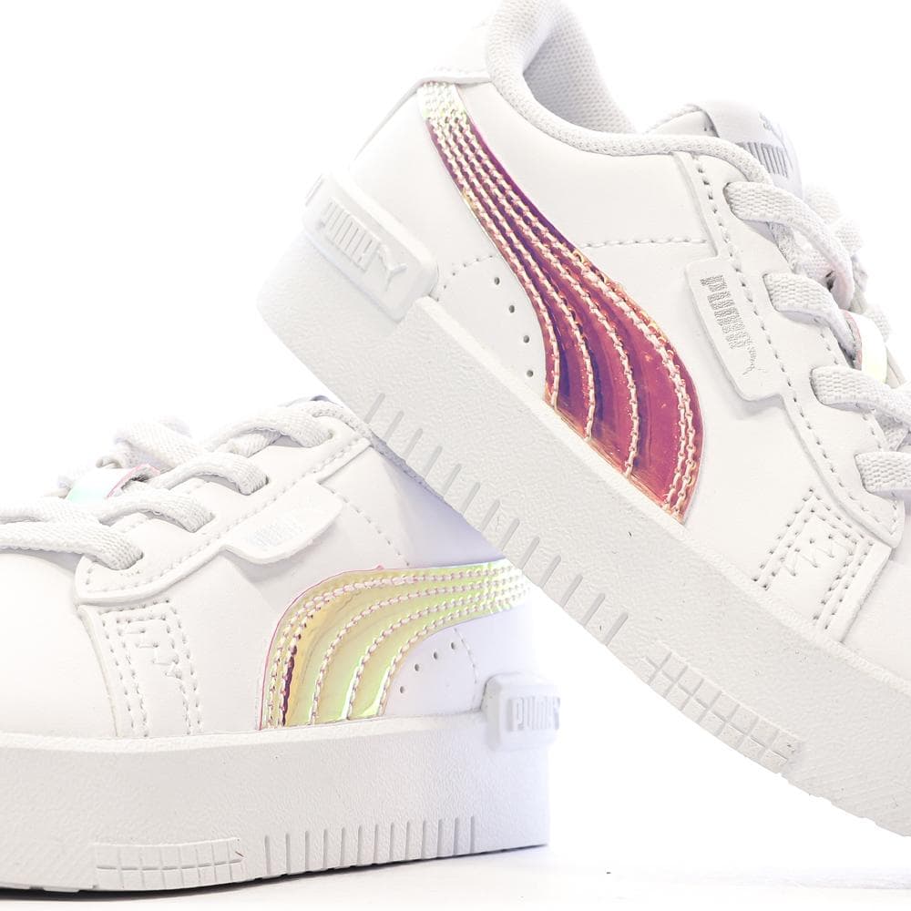 Baskets Blanc/Rose Fille Puma Jada Holo 7
