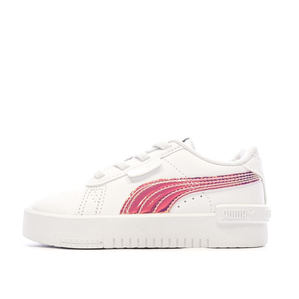 Baskets Blanc/Rose Fille Puma Jada Holo 1