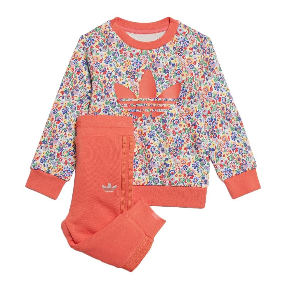 Ensemble de survêtement Rose/Blanc Fille Adidas Crew Set 1