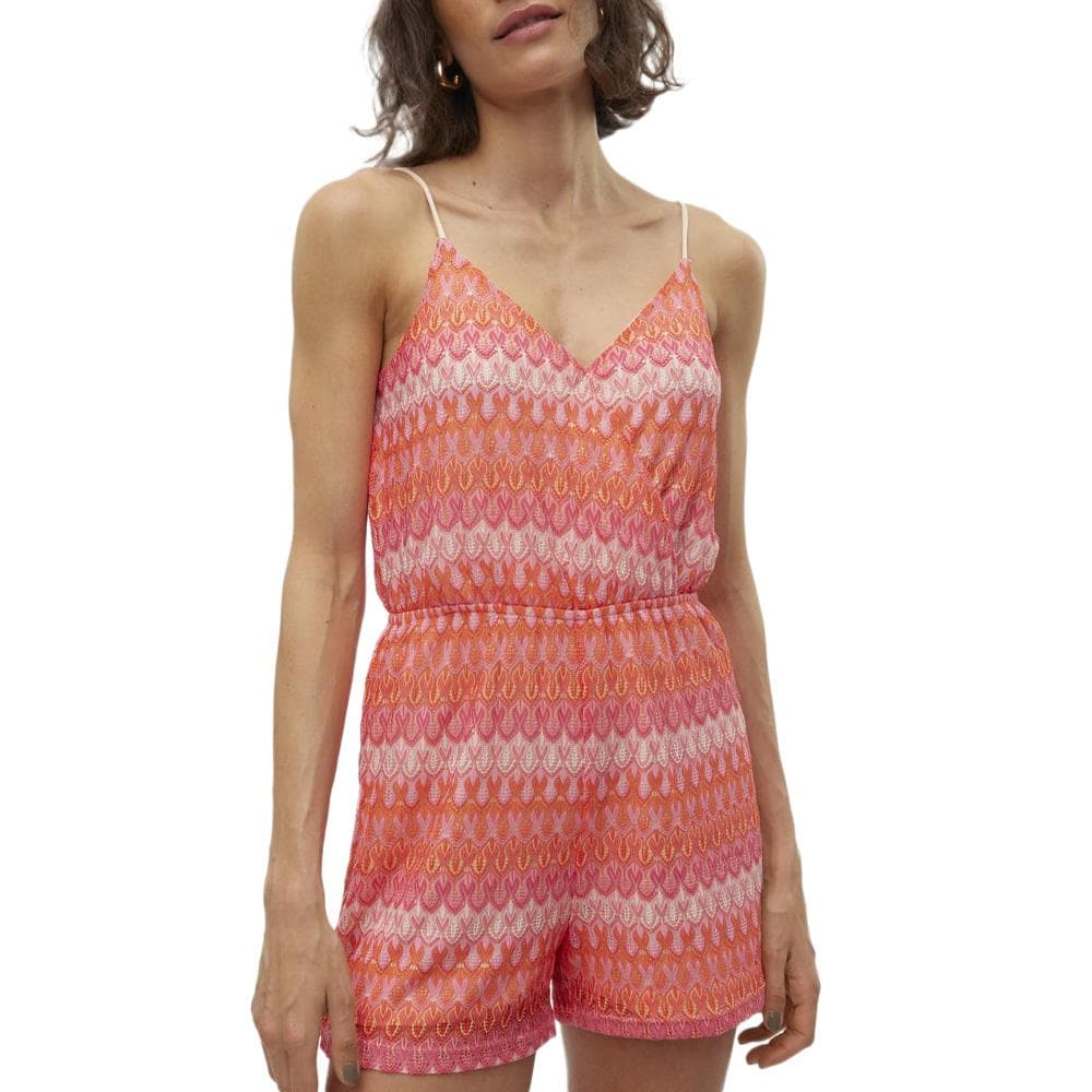Combi-Short Rose/Rouge Femme Vero Moda Dicte Singlet 1