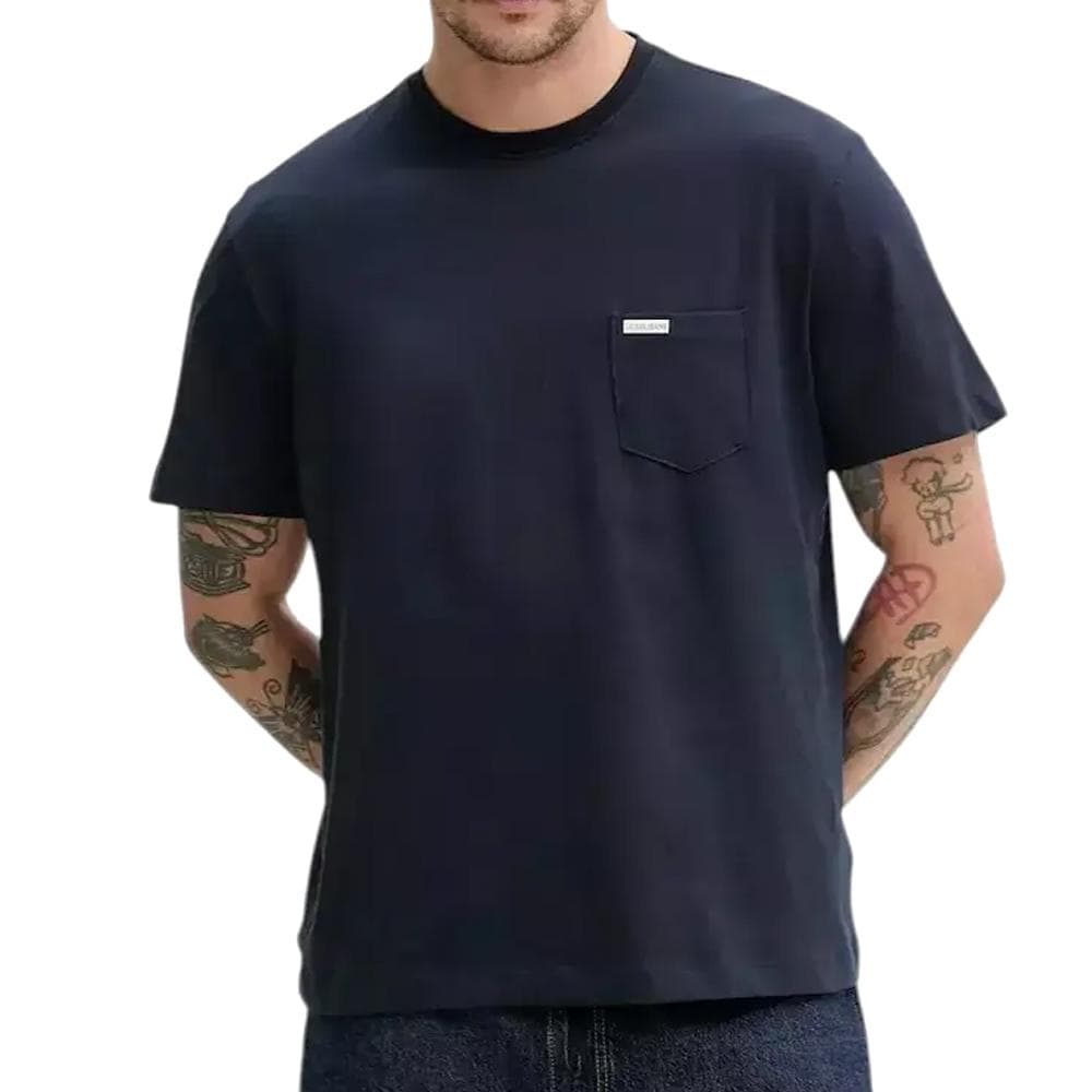 T-Shirt Marine Homme Guess M5RI74K8FQ4 1