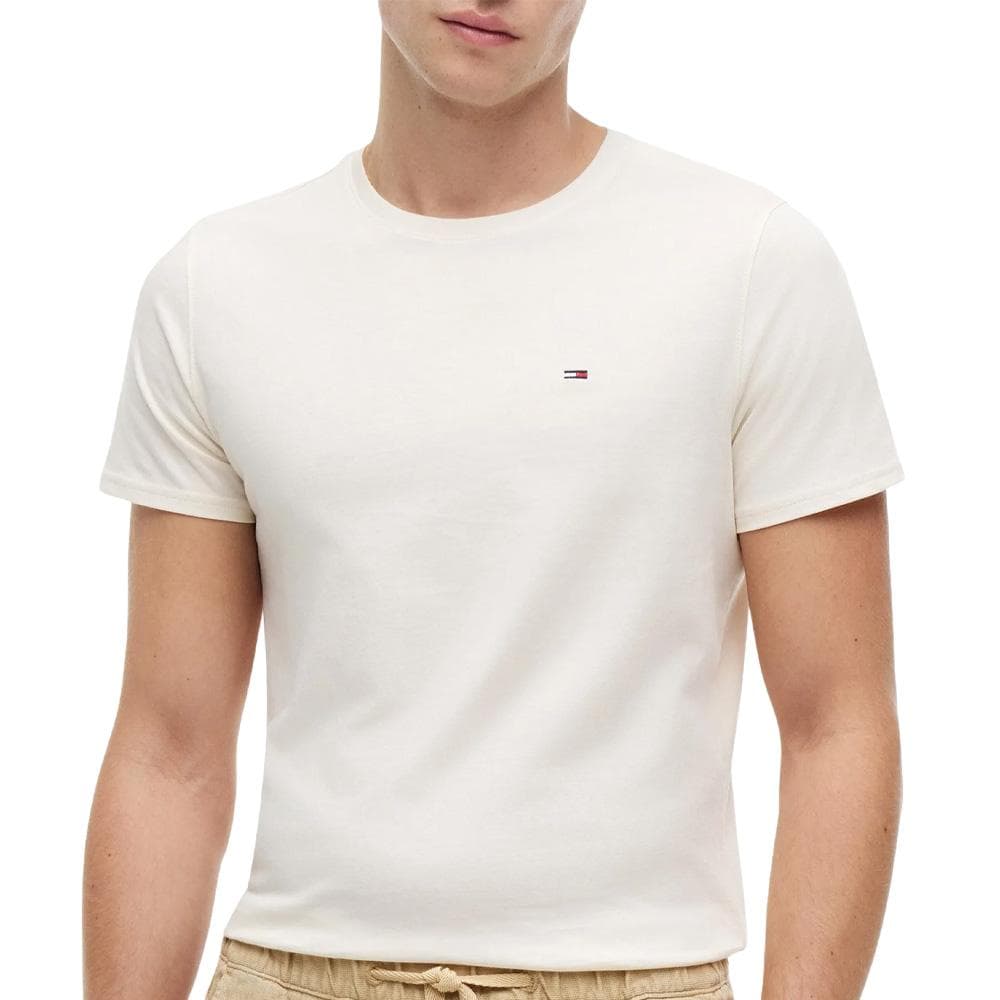 T-shirt Beige Clair Homme Tommy Hilfiger Tjm Xslim Jersey 1