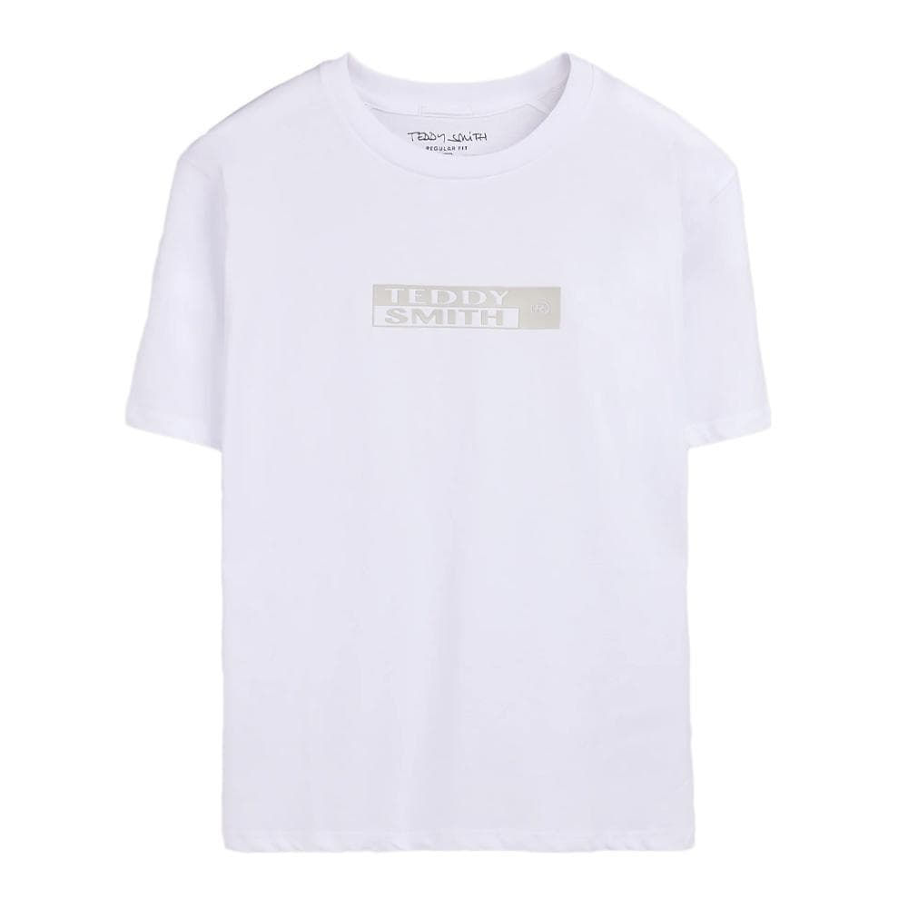 T-Shirt Blanc/Gris Homme Teddy Smith John 1