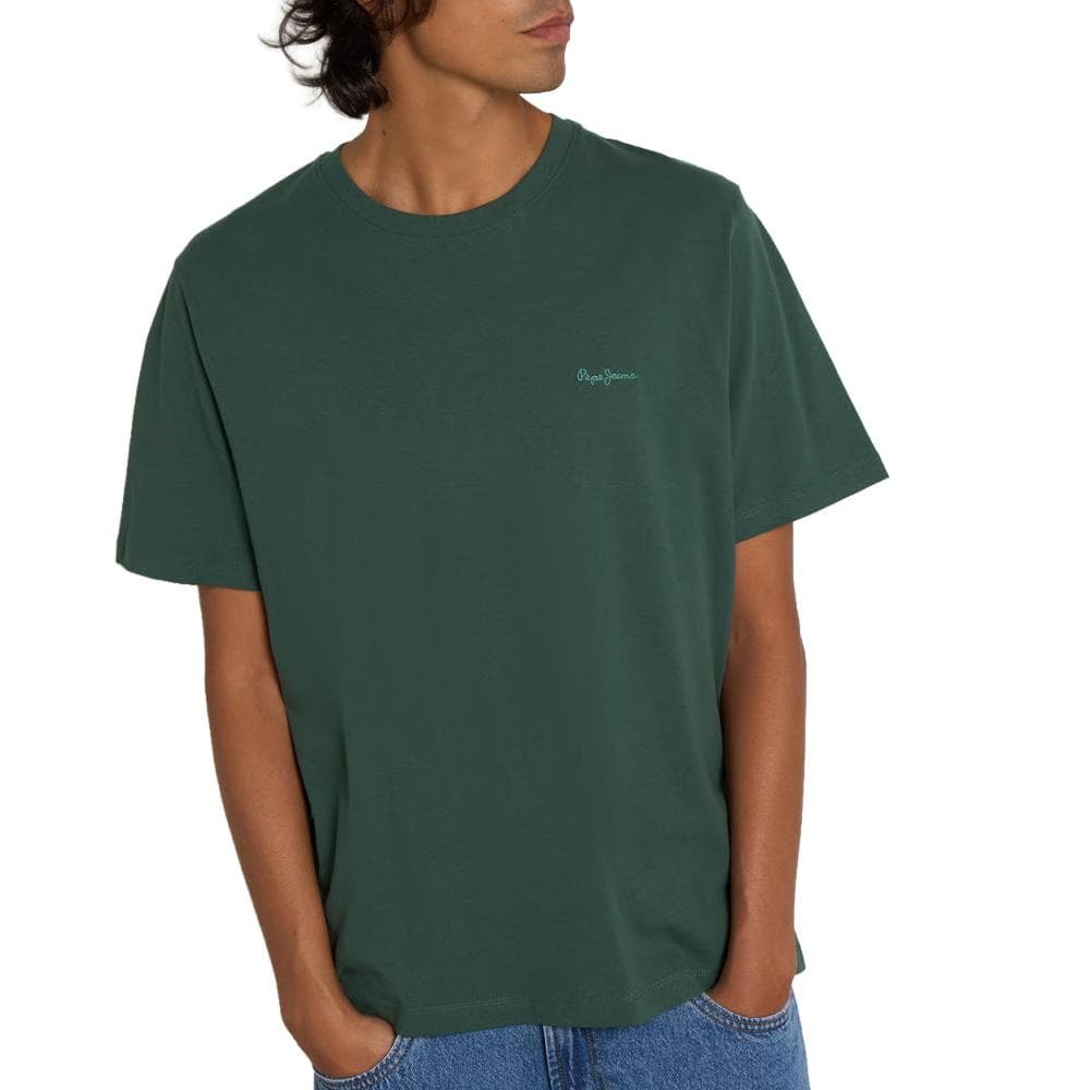T-Shirt Vert Foncé Homme Pepe jeans Contrast Connor 1