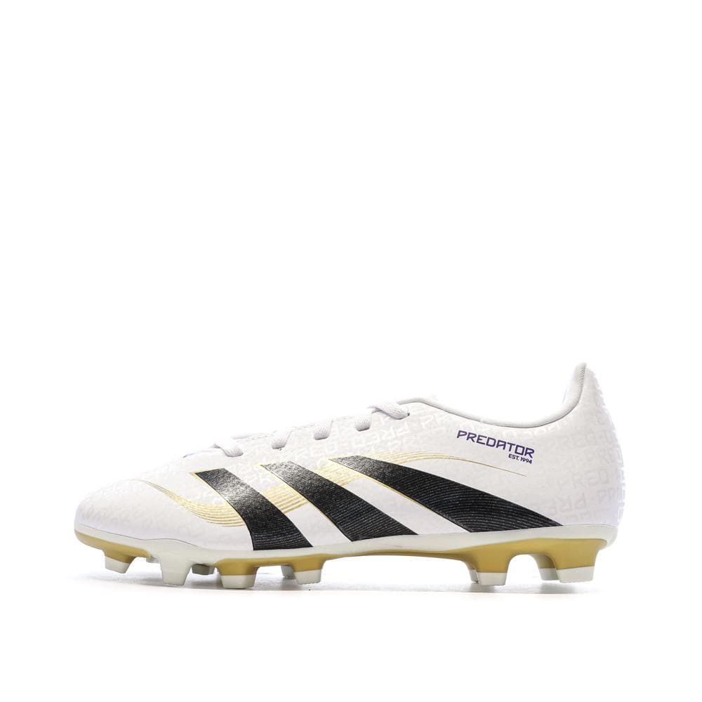 Chaussures de Foot Blanc/Doré Enfant Adidas Predator Club FG/MG J 1