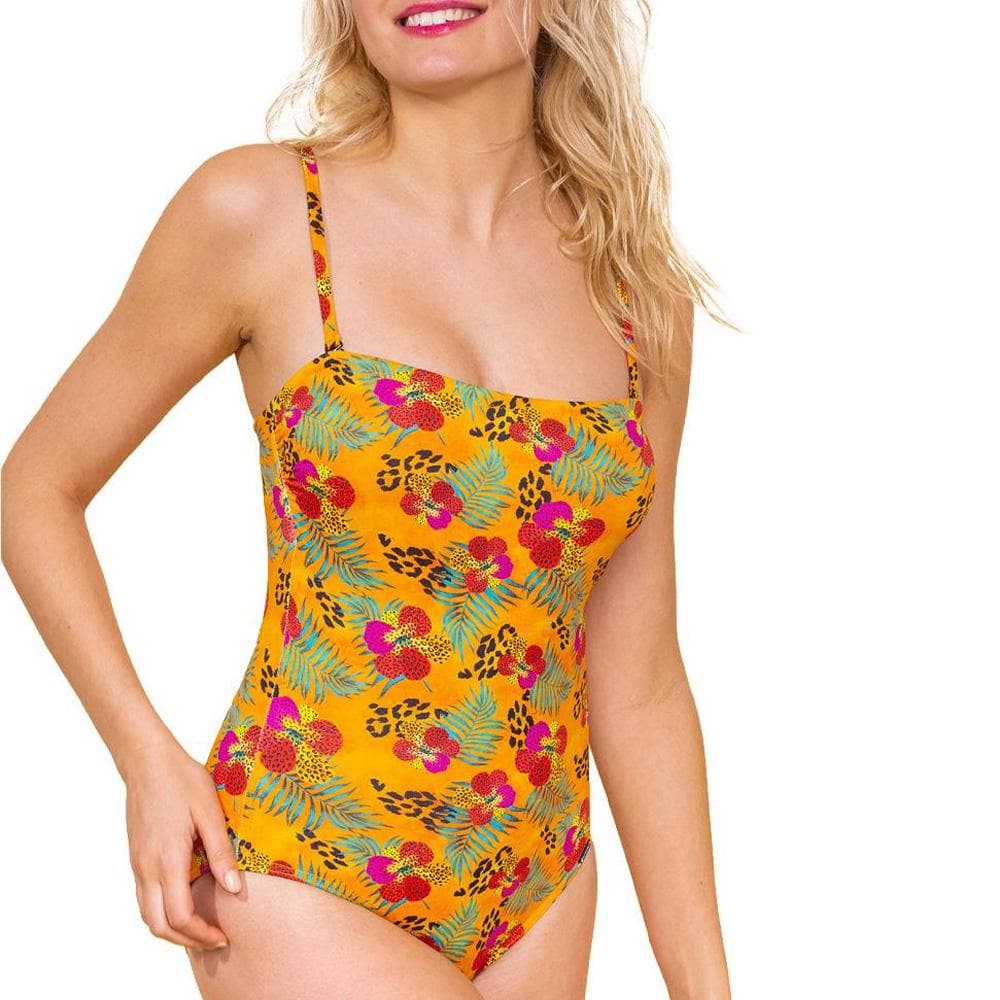 Maillot de Bain Jaune/Vert/Rose Femme Grain de Sable Lisa 1