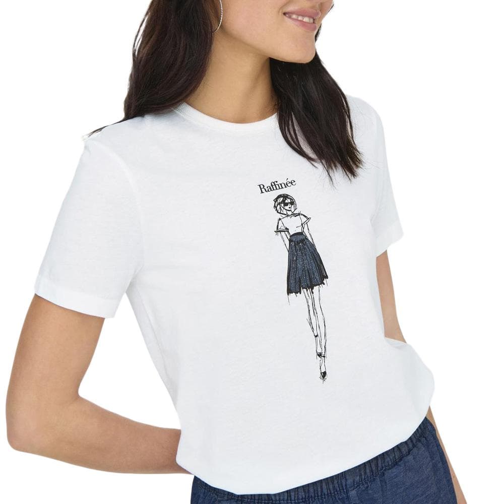 T-Shirt Blanc Femme JDY Michigan Life 1