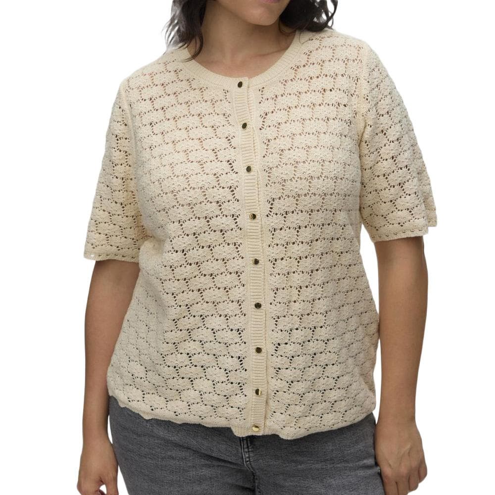 Gilet Beige Femme Vero Moda Vmckora Button 1