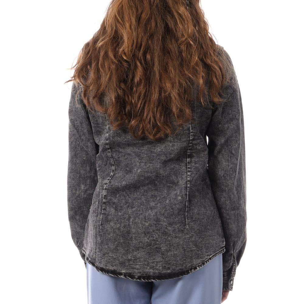 Chemise en Jean Noir Femme Monday Premium Bleach 2