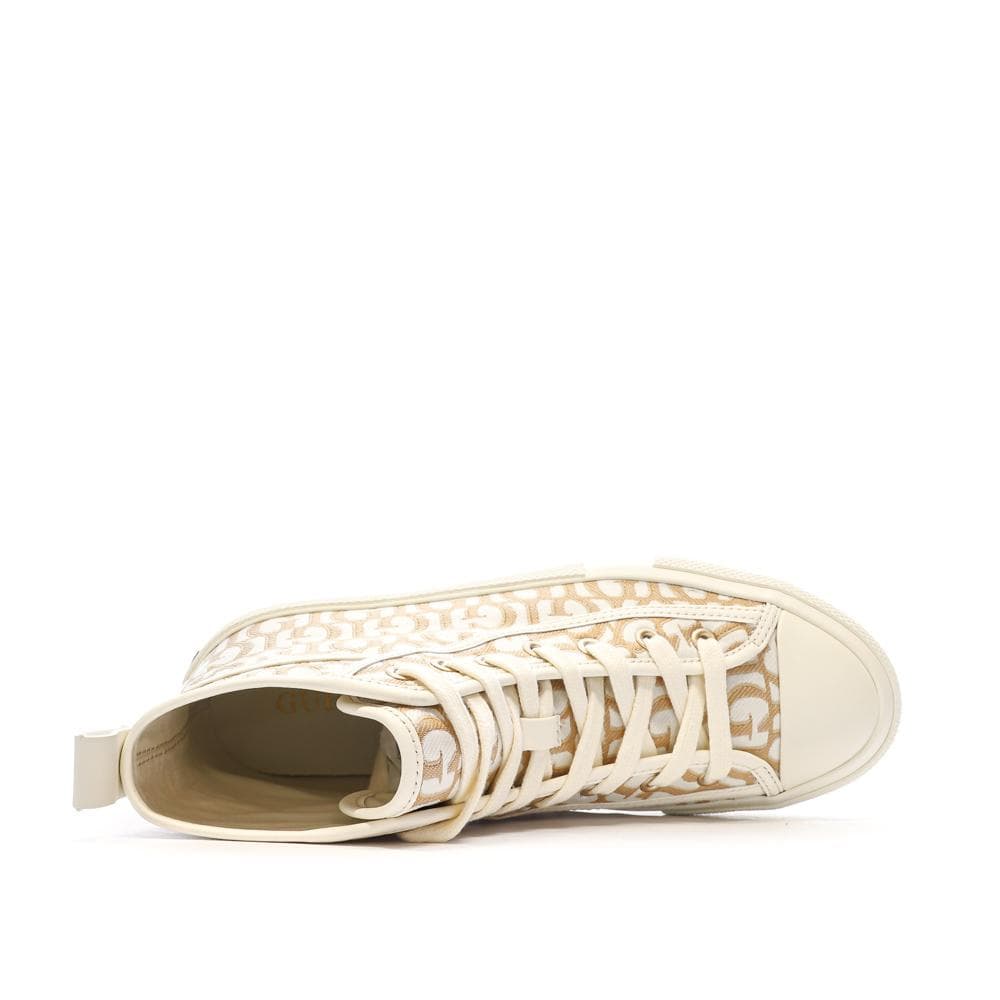 Baskets Blanches/Marron Femme Guess Colyn 4