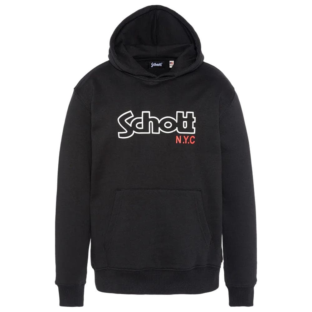 Sweat à Capuche Noir Garçon Schott Sidney 1