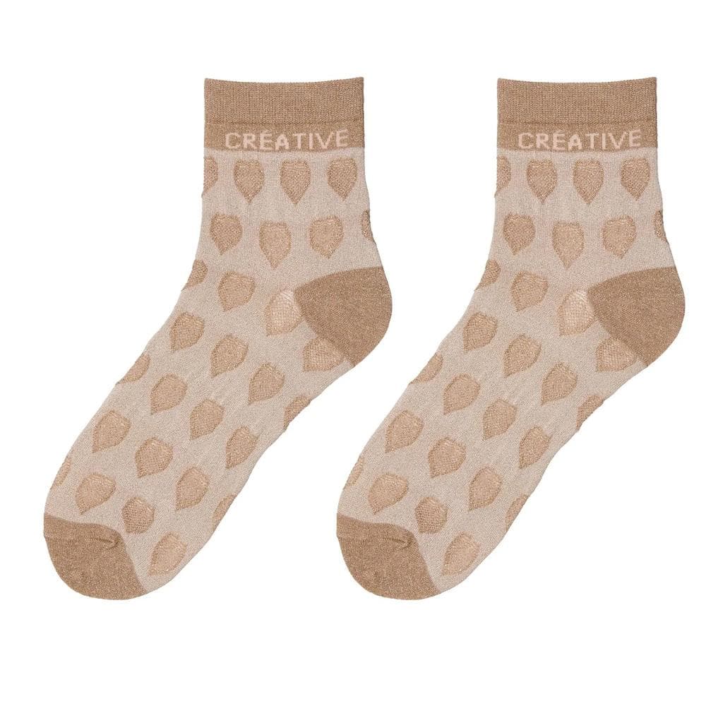 Chaussettes Doré/Beige Femme Stella Green Créative 1