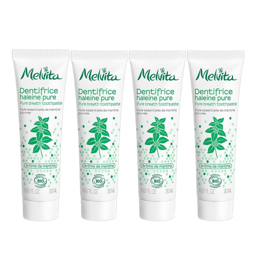 Lot de 4 Dentifrices Haleine Fraiche Bio Melvita 20ml 1