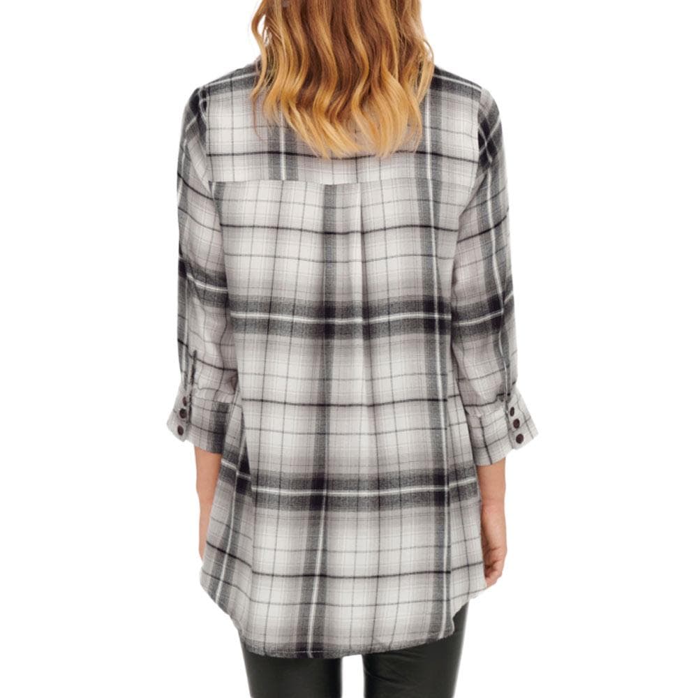 Chemise à Carreaux Blanc/Noir Femme Only Canberra 2