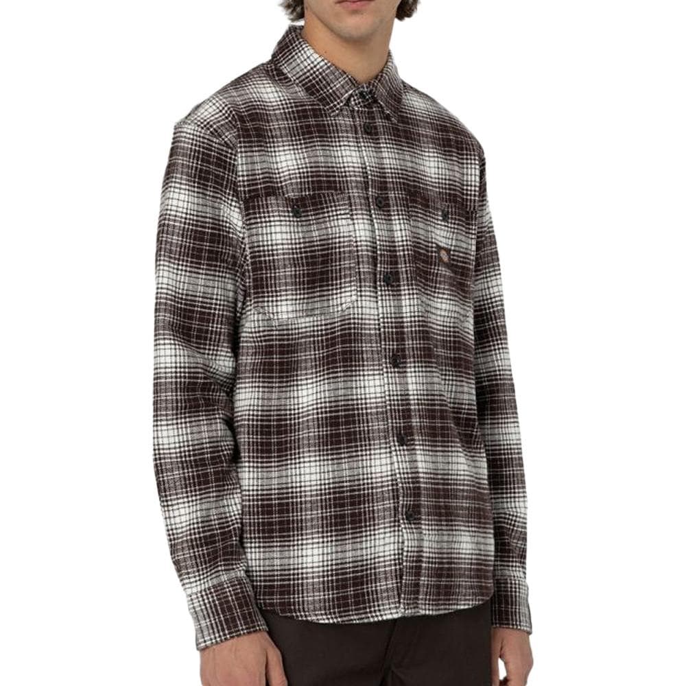 Chemise Marron/Blanc Homme Dickies Evansville 1