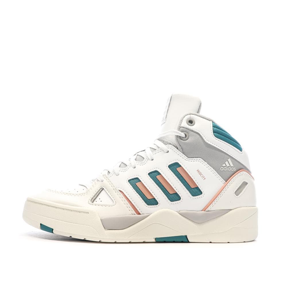 Baskets Blanche/Turquoise Homme Adidas Midcity 1