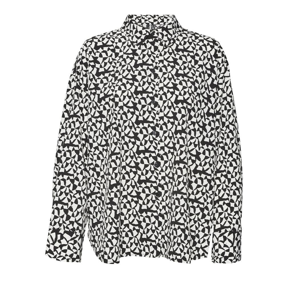 Chemisier Noir/Blanc Femme Vero Moda Meva Oya 1