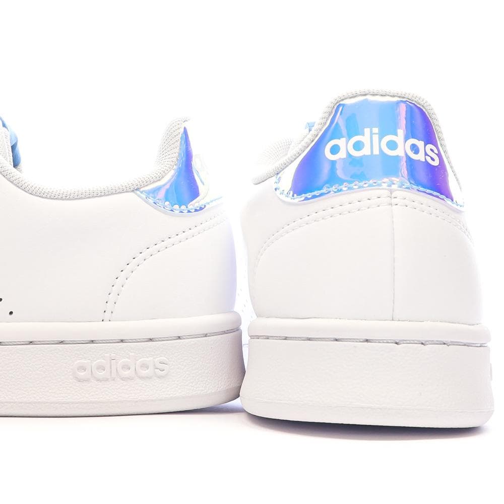 Baskets Blanches/Bleu Femme Adidas Advantage17 7