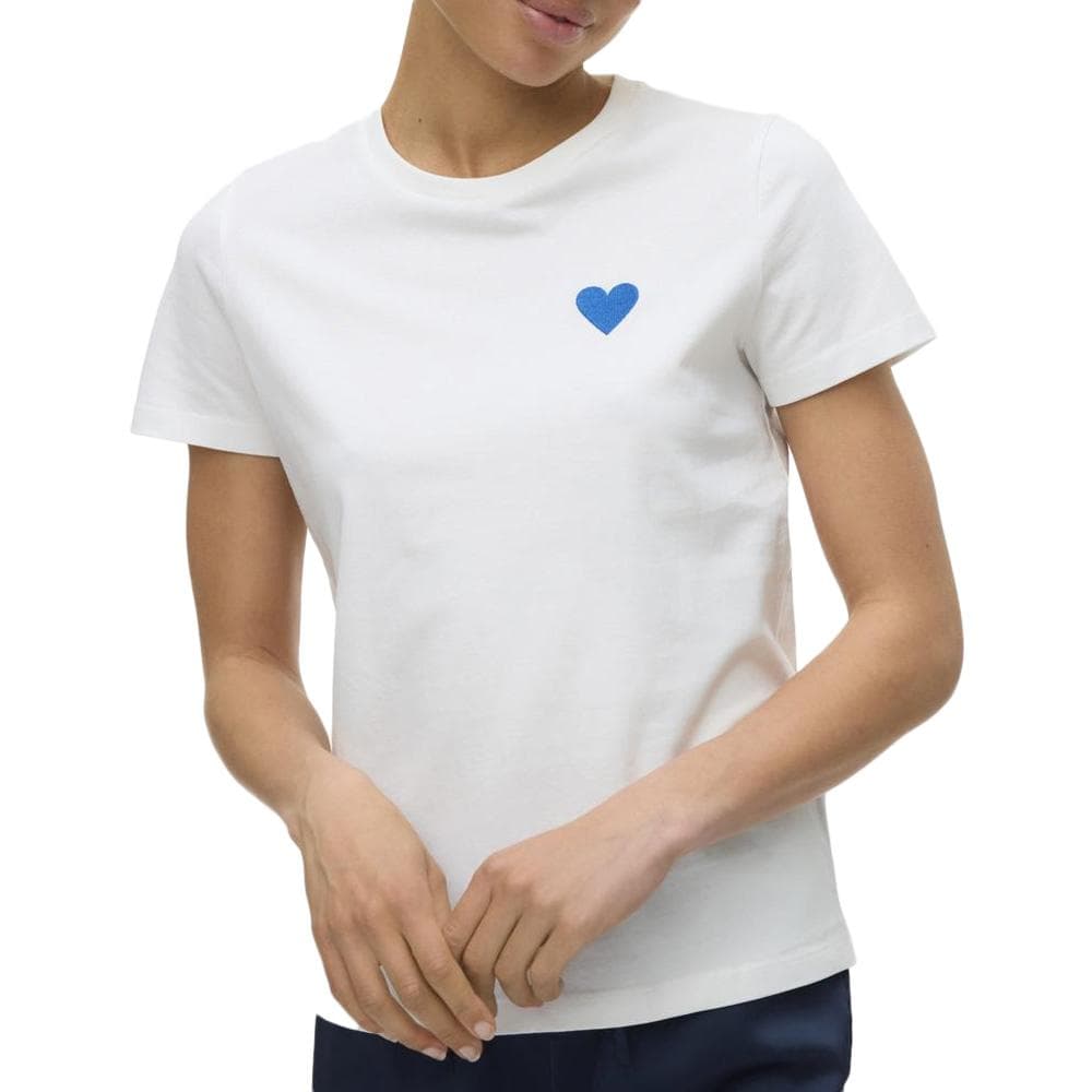 T-shirt Blanc Femme Vero Moda Silja Francis 1