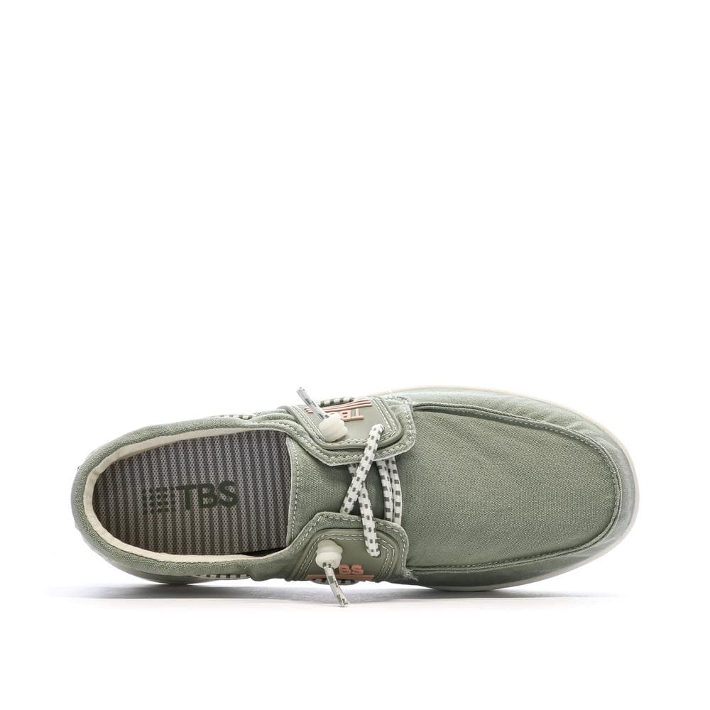 Chaussures bateau Vert Femme TBS Cotton Canvas Argile 4