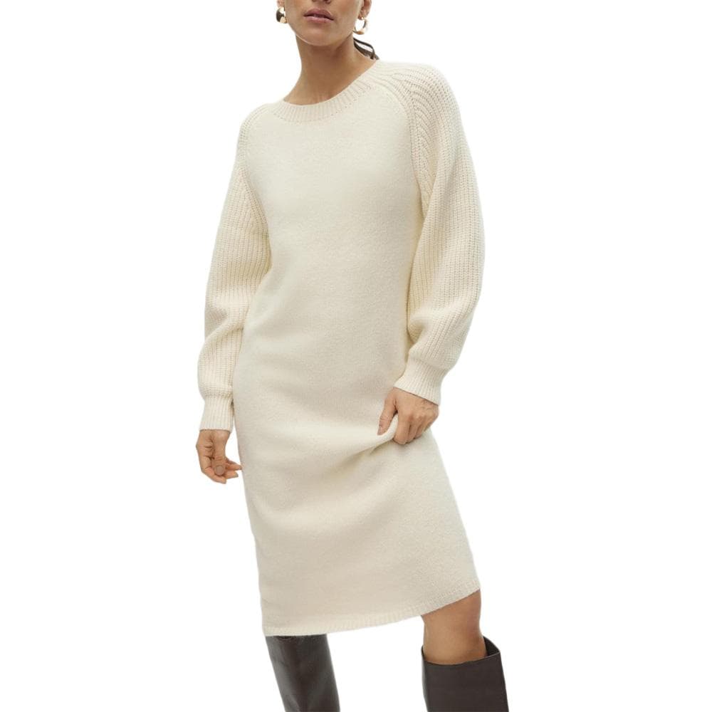 Robe Pull Blanc Femme Vero Moda Enya 1