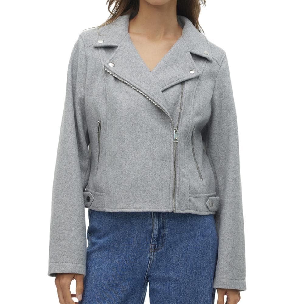 Veste Grise Femme Vero Moda Biker 1