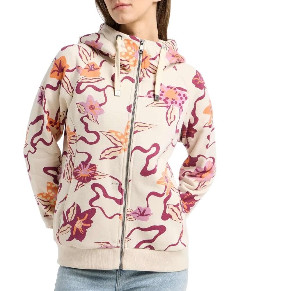 Sweat Zippé Écru/Rose Femme Ragwear Fllawia 1