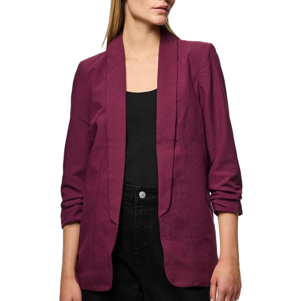 Blazer Prune Femme Pieces Bosella 3/4 1