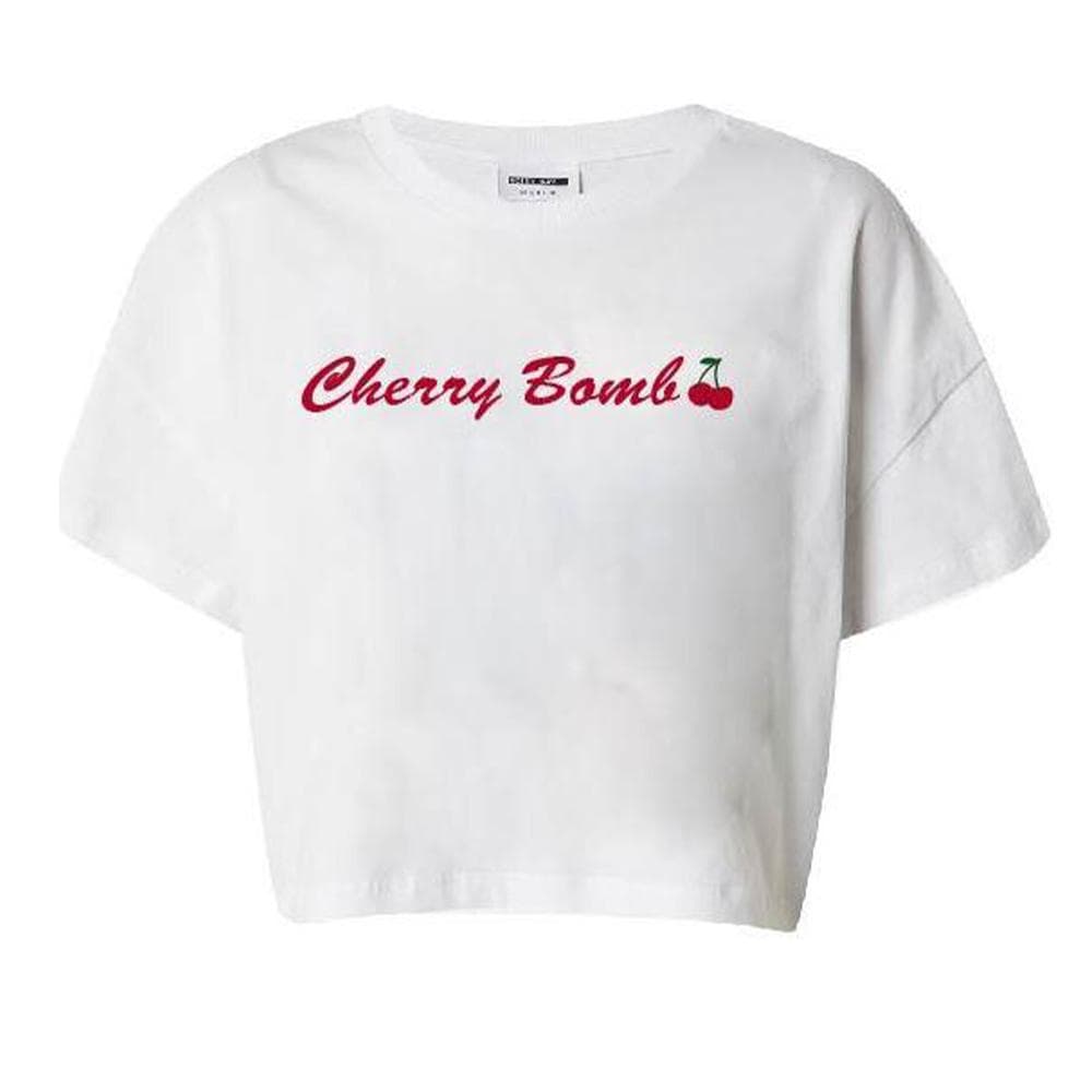 T-shirt Blanc/Rouge Femme Noisy May Malena 1