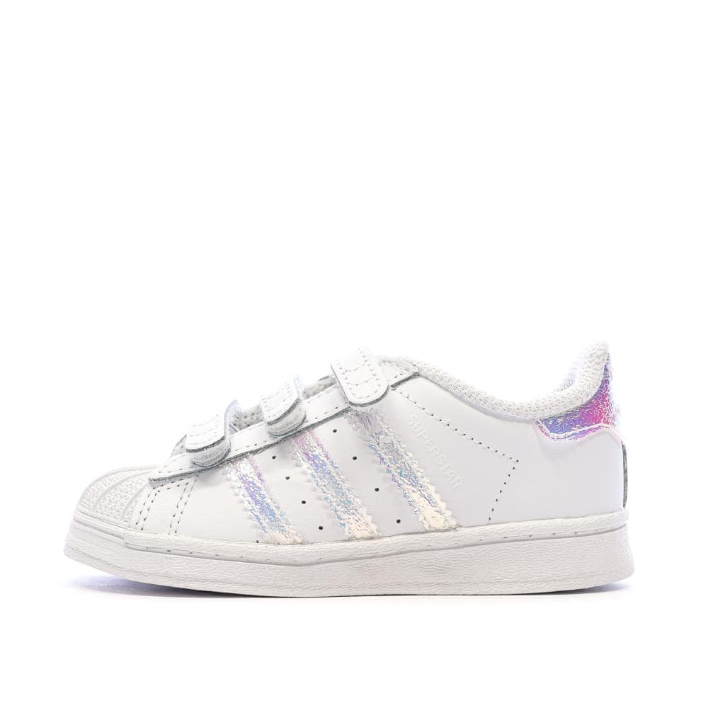 Basket Blanches Fille Adidas SUPERSTAR CF I 1