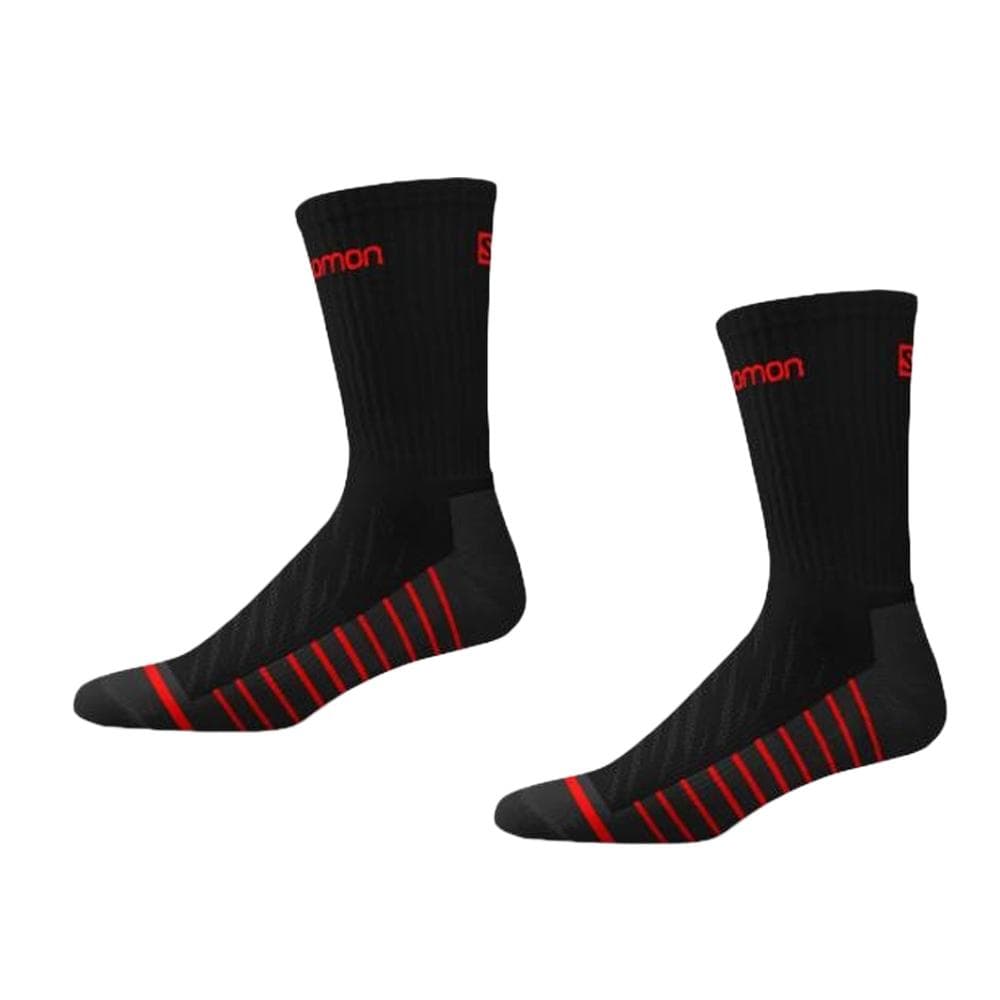 X2 Paires de Chaussettes Noir/Rouge Mixte Salomon Salomon Active 2 1
