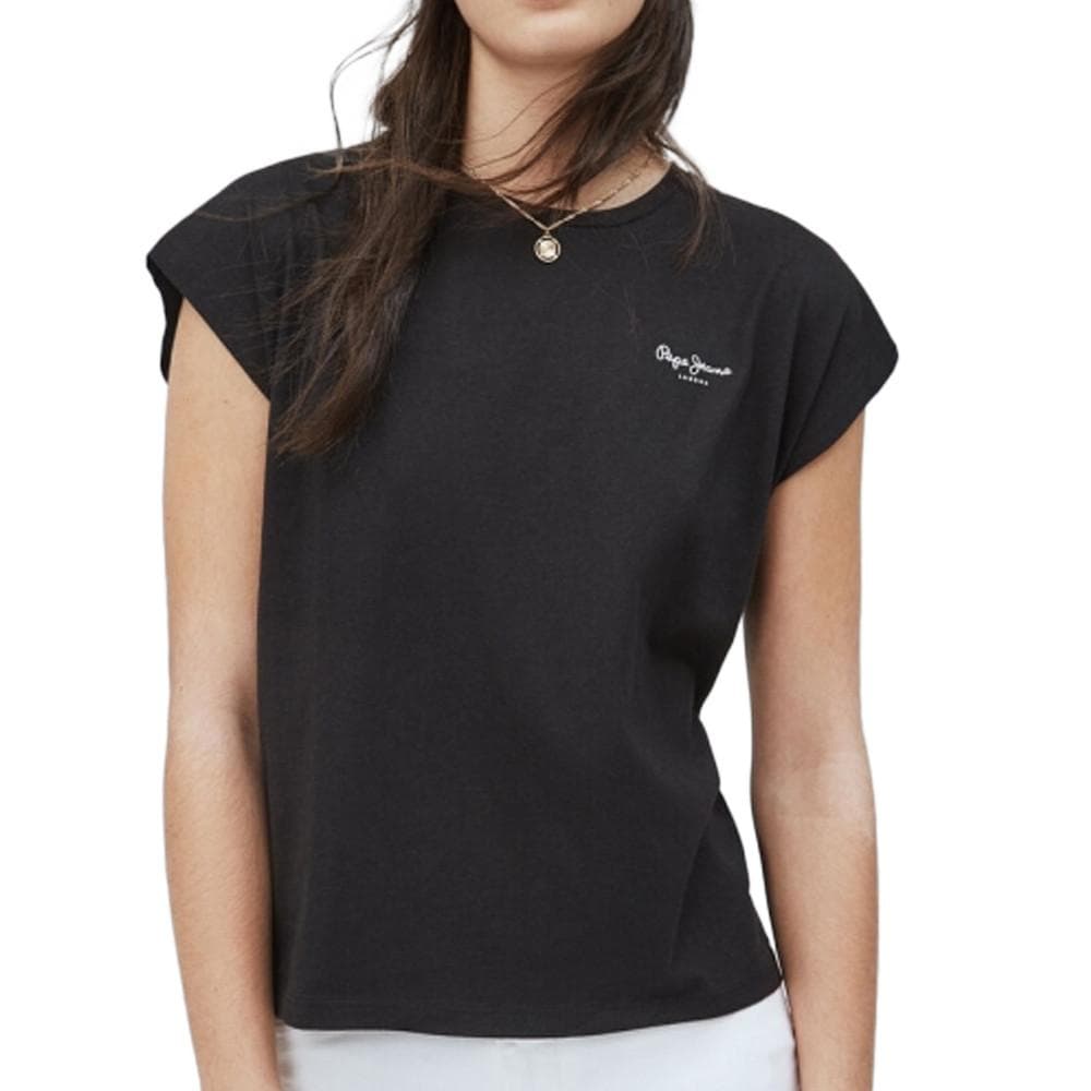 T-shirt Noir Femme Pepe Jeans Bloom 1
